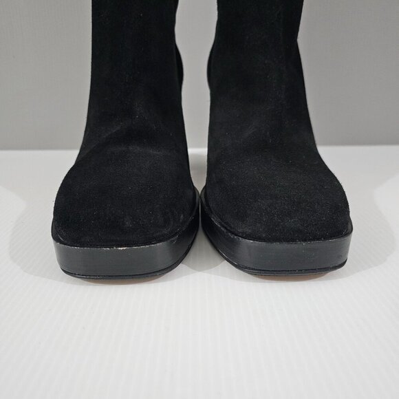Free People Echo Over The Knee Boot Womens EU 41 Black Suede Tall Block Heel - Picture 7 of 15
